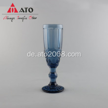 Multi -Farbgepresste blaue Champagnerglasbecher